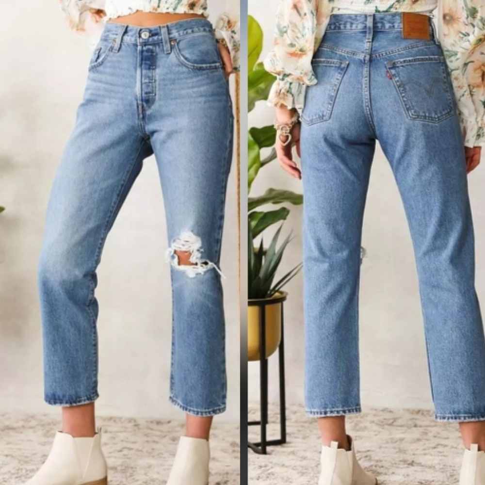 Levi's Premium 501 Jeans Straight Leg Crop